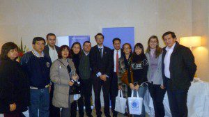El grupo de estudios que viajó a Santiago de Chile, al finalizar el Seminario de los Principios del Pacto Global
