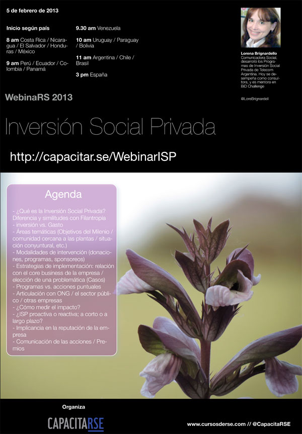Webinar de Inversión Social Privada, 5 de Febrero