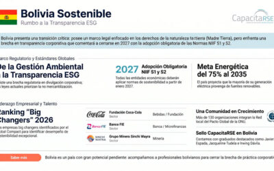 Bolivia Sostenible 2026: gobernanza constitucional y hoja de ruta NIIF S1/S2 para 2027