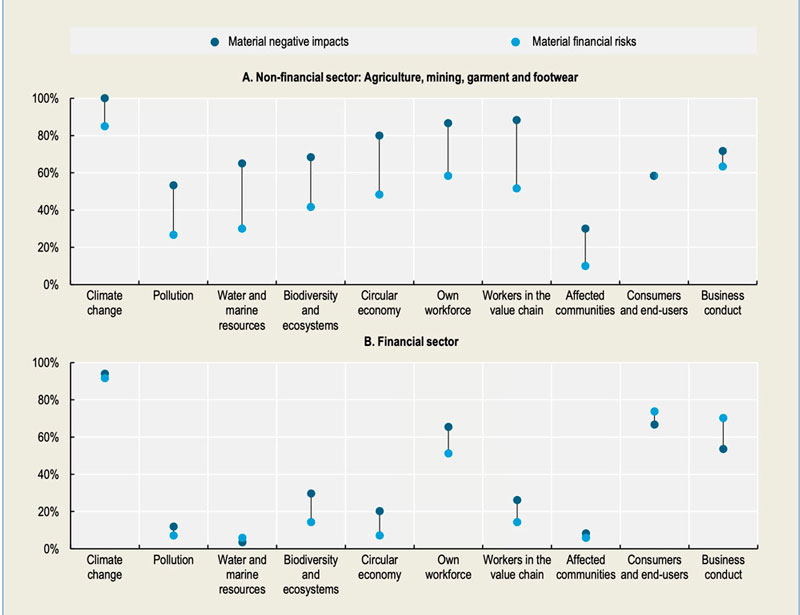 Brechas de Materialidad en Impactos Negativos e Impactos Financieros de la Sostenibilidad según el Economic Outlook 2026 de la OCDE